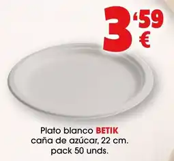 TOP Cash & Carry Betik plato blanco oferta