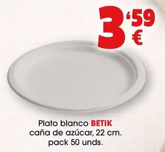 TOP Cash & Carry Betik plato blanco oferta