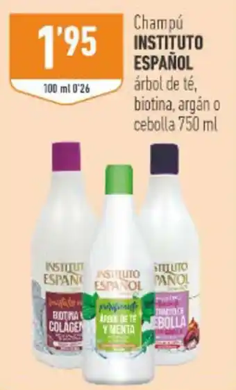 Instituto Español champú árbol de té, biotina, argán o cebolla
