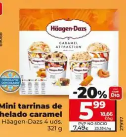 Dia Fresh Häagen-Dazs mini tarrinas de helado caramel oferta