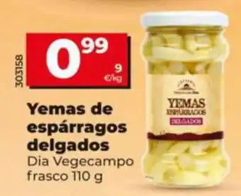 Yemas de espárragos delgados