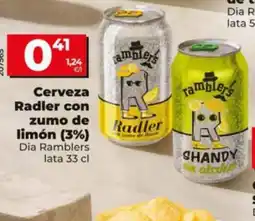 Dia Fresh Dia Ramblers cerveza radler con zumo de limón oferta