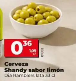 Dia Fresh Dia Ramblers cerveza shandy sabor limón oferta