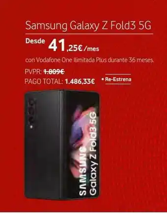 Vodafone Samsung Galaxy Z Fold3 5g oferta