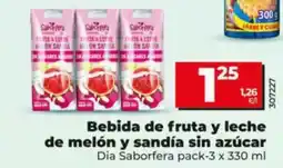 Dia Fresh Dia Saborfera bebida de fruta y leche de melón y sandía sin azúcar oferta