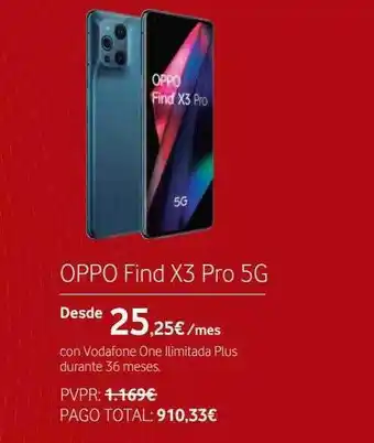 Vodafone Oppo Find X3 Pro 5g oferta