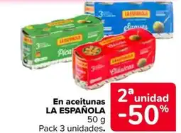 Carrefour LA ESPAÑOLA En aceitunas oferta