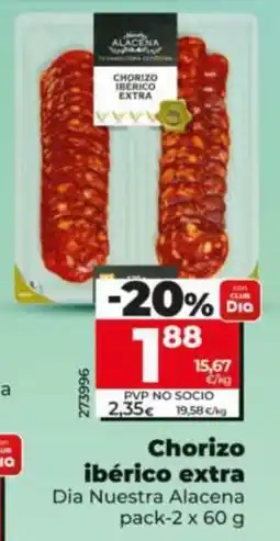 Dia Fresh Dia Nuestra Alacena chorizo ibérico extra oferta