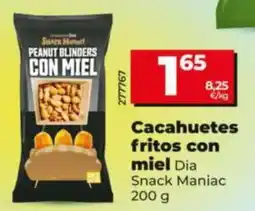 Dia Fresh Dia Snack Maniac Cacahuetes fritos con miel oferta