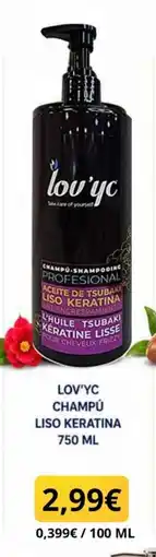 Sangüi Lov'yc champú liso keratina oferta