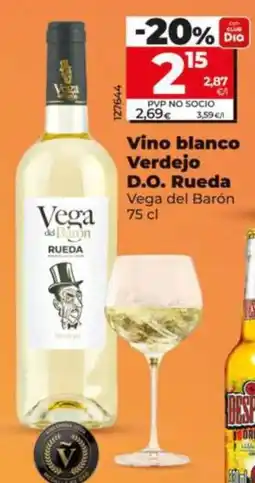 Dia Fresh Vega del Barón vino blanco Verdejo D.O. Rueda oferta