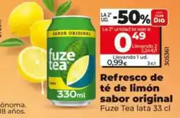Dia Fresh Fuze Tea refresco de té de limón sabor original oferta