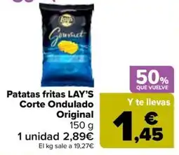 Carrefour LAY'S Patatas fritas Corte Ondulado Original oferta