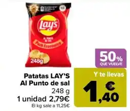 Carrefour LAY'S Patatas Al Punto de sal oferta