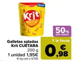 Carrefour CUÉTARA Galletas saladas Krit oferta