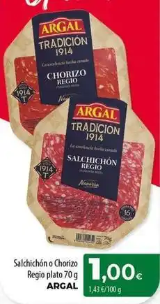 Spar Tenerife Argal - salchichón o chorizo regio plato oferta