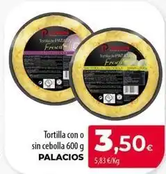 Spar Tenerife Palacios - tortilla con o sin cebolla oferta