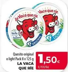 Spar Tenerife La vaca que ríe - quesito original o light pack oferta