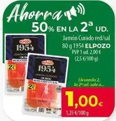 Spar Tenerife Elpozo - jamon curado red/sal oferta