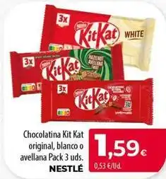 Spar Tenerife Nestlé - chocolatina kit kat original oferta
