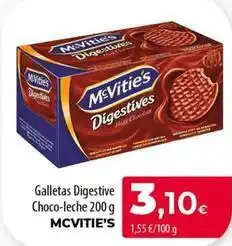 Spar Tenerife Mcvitie's - galletas digestive choco-leche oferta
