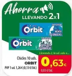 Spar Tenerife Orbit - chicles 10 uds oferta