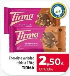 Spar Tenerife Tirma - chocolate variedad tableta oferta
