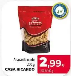 Spar Tenerife Casa ricardo - anacardo crudo oferta