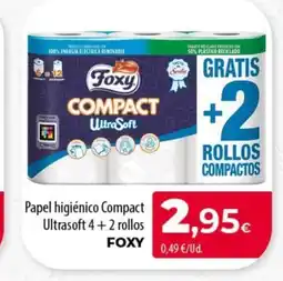 Spar Tenerife FOXY Papel higiénico Compact Ultrasoft 4+2 rollos oferta