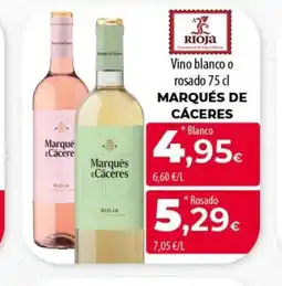 Spar Tenerife MARQUÉS DE CÁCERES Vino blanco o rosado oferta