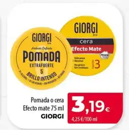 Spar Tenerife GIORGI Pomada o cera Efecto mate oferta