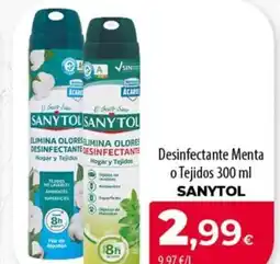 Spar Tenerife SANYTOL Desinfectante Menta o Tejidos oferta