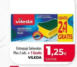 Spar Tenerife VILEDA Estropajo Salvauñas Plus 2 uds. + 1 Gratis oferta