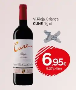 Condis CUNÉ Vi Rioja, Criança oferta