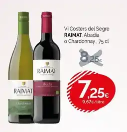 Condis RAIMAT Vi Costers del Segre ABadia o Chardonnay oferta