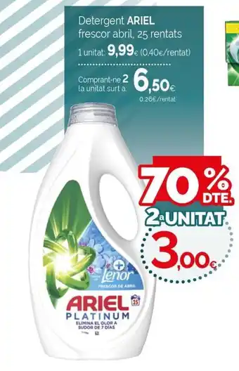 ARIEL Detergent frescor abril, 25 rentats