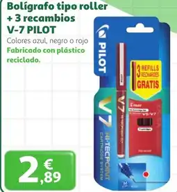 Alcampo PILOT Bolígrafo tipo roller + 3 recambios oferta