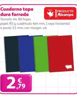 Alcampo Cuaderno tapa dura forrada oferta