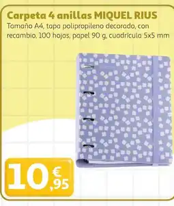Alcampo MIQUEL RIUS Carpeta 4 anillas oferta