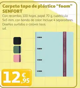 Alcampo SENFORT Carpeta tapa de plástico foam oferta