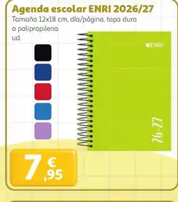 Alcampo ENRI Agenda escolar 2026/27 oferta