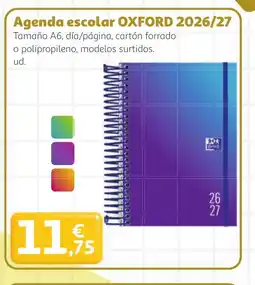 Alcampo OXFORD Agenda escolar 2026/27 oferta