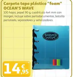 Alcampo OCEAN'S WAVE Carpeta tapa plástico foam oferta