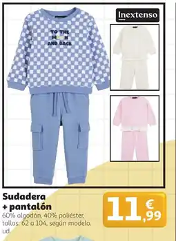 Alcampo INEXTENSO Sudadera + pantalón oferta