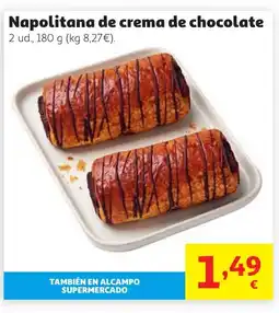 Alcampo Napolitana de crema de chocolate oferta