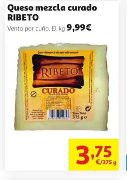 Alcampo RIBETO Queso mezcla curado oferta