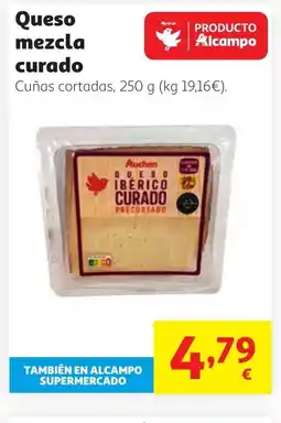 Alcampo Queso mezcla curado oferta