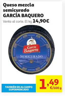 Alcampo GARCÍA BAQUERO Queso mezcla semicurado oferta
