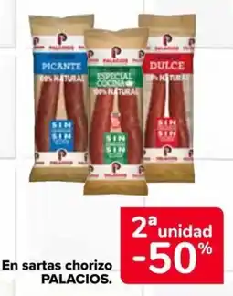 Carrefour Market Palacios sartas chorizo oferta