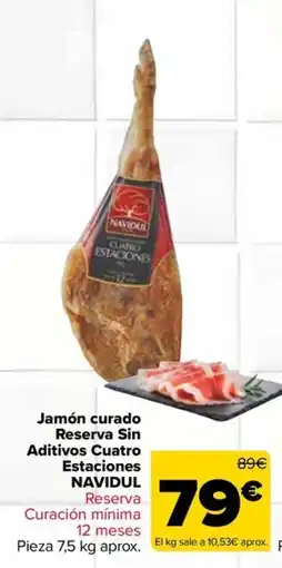 Carrefour Market Navidul jamón curado reserva sin aditivos cuatro estaciones oferta